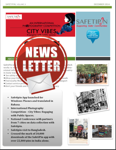 SafetiPin Newsletter - December 2014 Edition