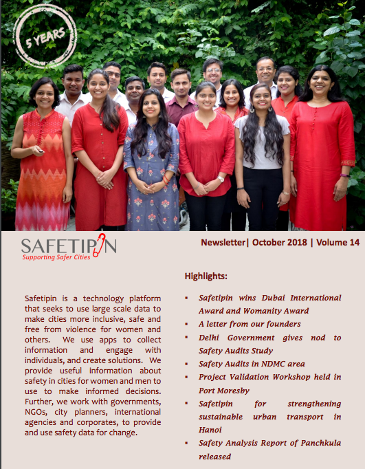 SafetiPin Newsletter - October 2018 Edition